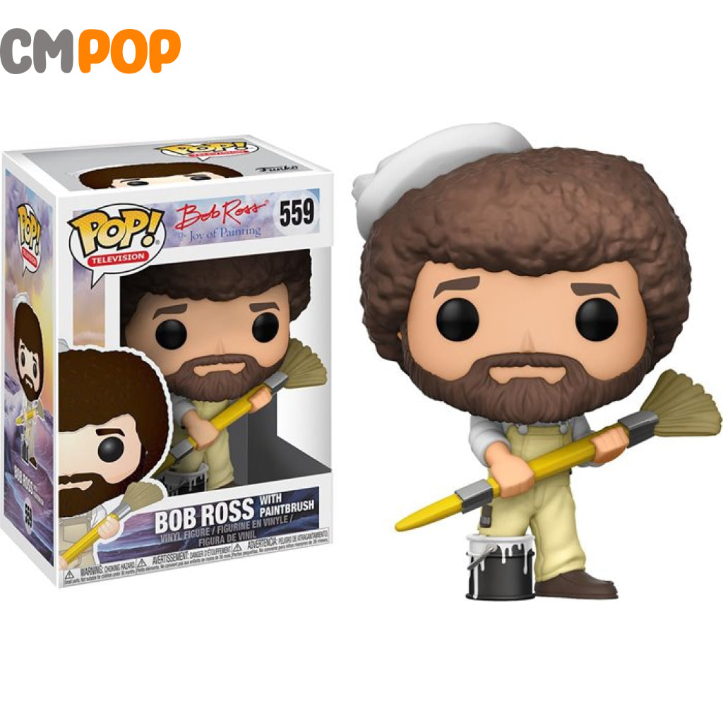 Bob Ross with Paint Brush - #559 - Funko Pop! - Television - Bob Ross Joy of Painting Funko Pop