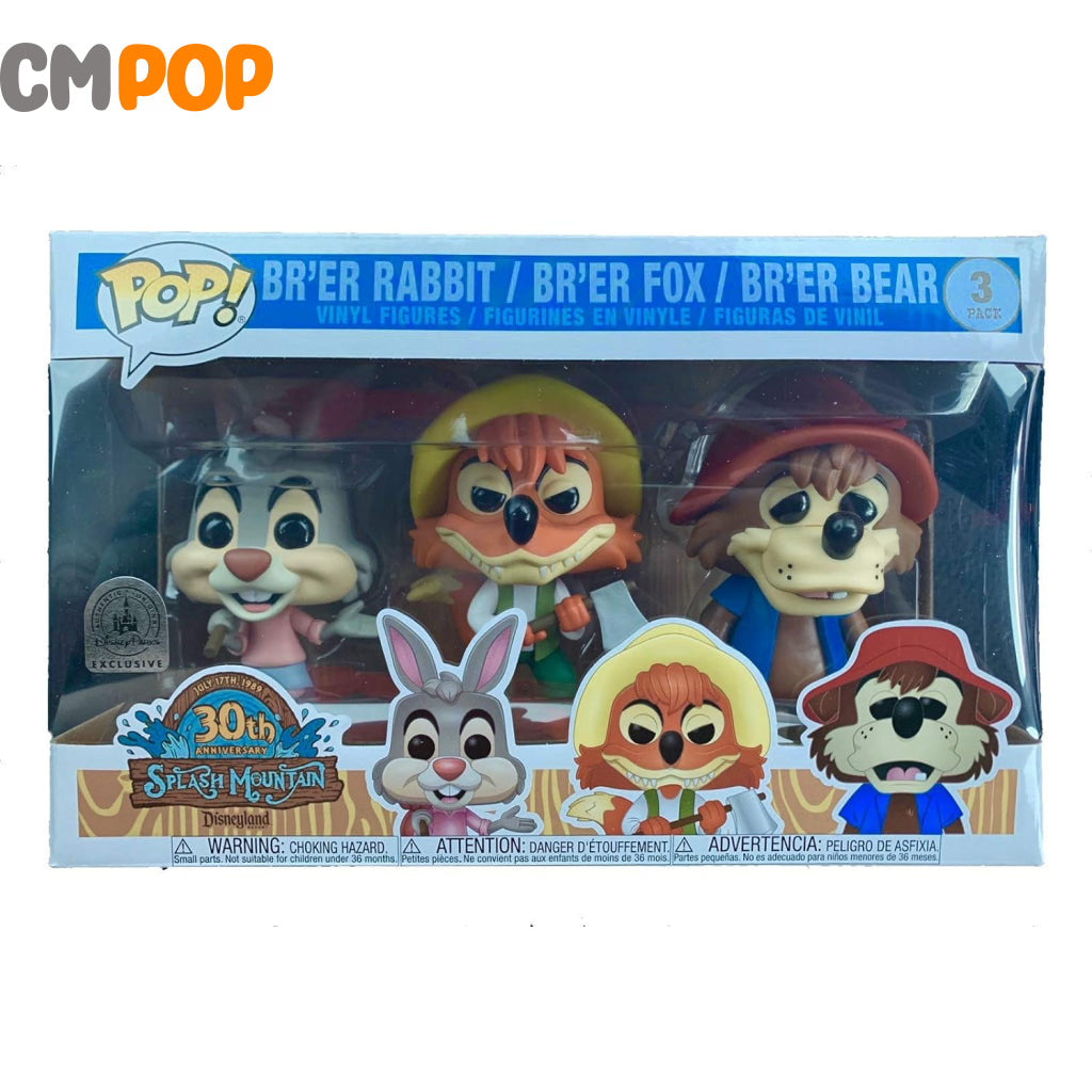 Br’er Rabbit/ Foix / Bear - 3 Pack Funko Pop! Disney Disneyland Splash Mountain 30Th Anniversary
