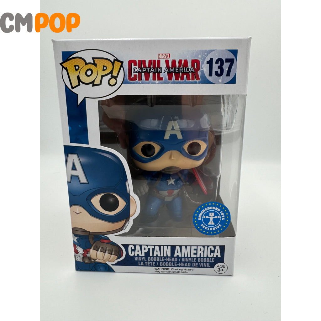 Captain America - #137 Funko Pop! Civil War Marvel Underground Toys Exclusive Pop