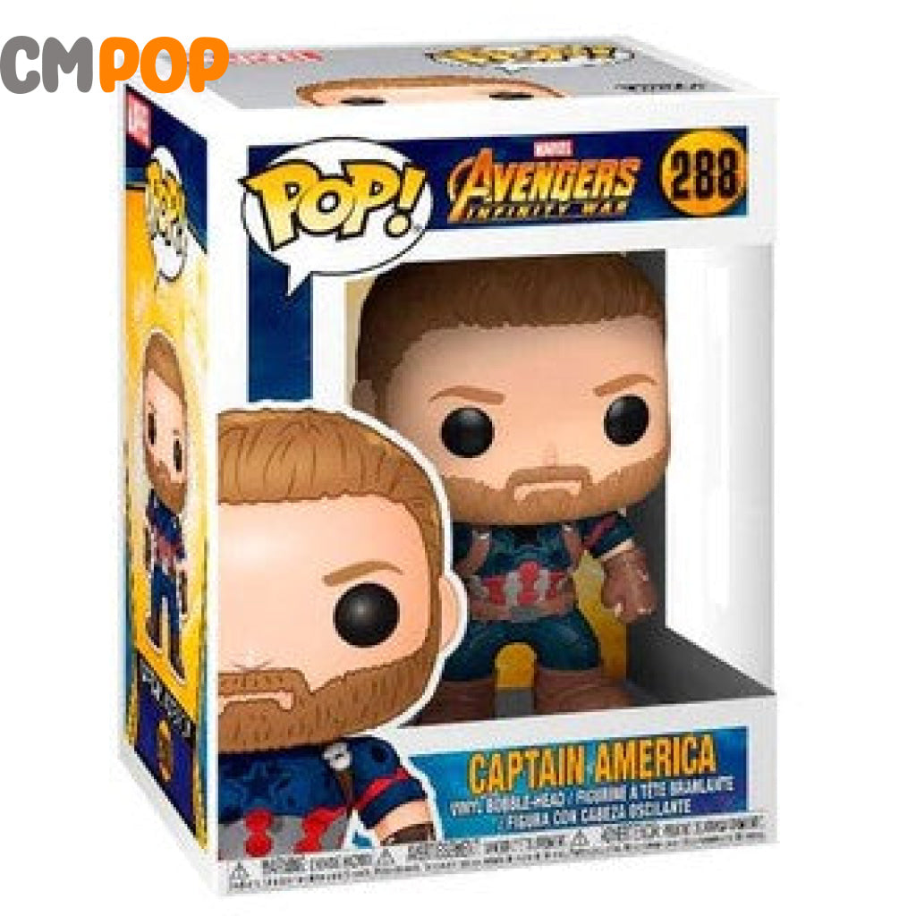 Captain America - #288 Funko Pop! Infinity War 6/10 Condition Pop