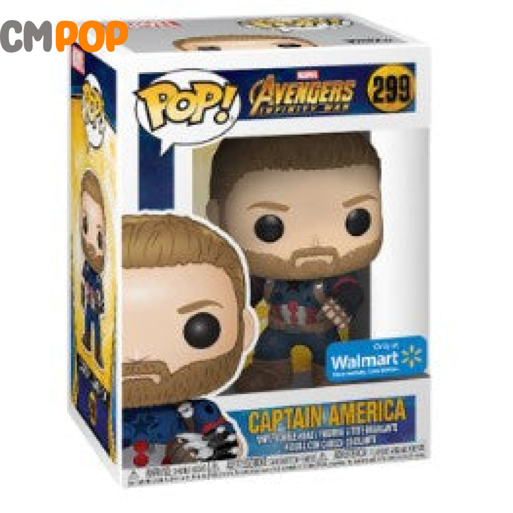 Captain America - #299 Funko Pop! Infinity War Walmart Exclusive 8.5/10 Condition Pop