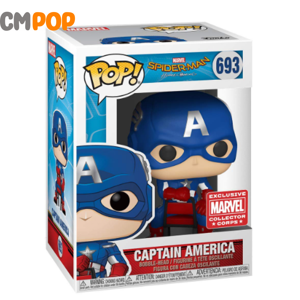 Captain America - Funko Pop! Spider-Man Marvel Collector Corps Exclusive Pop