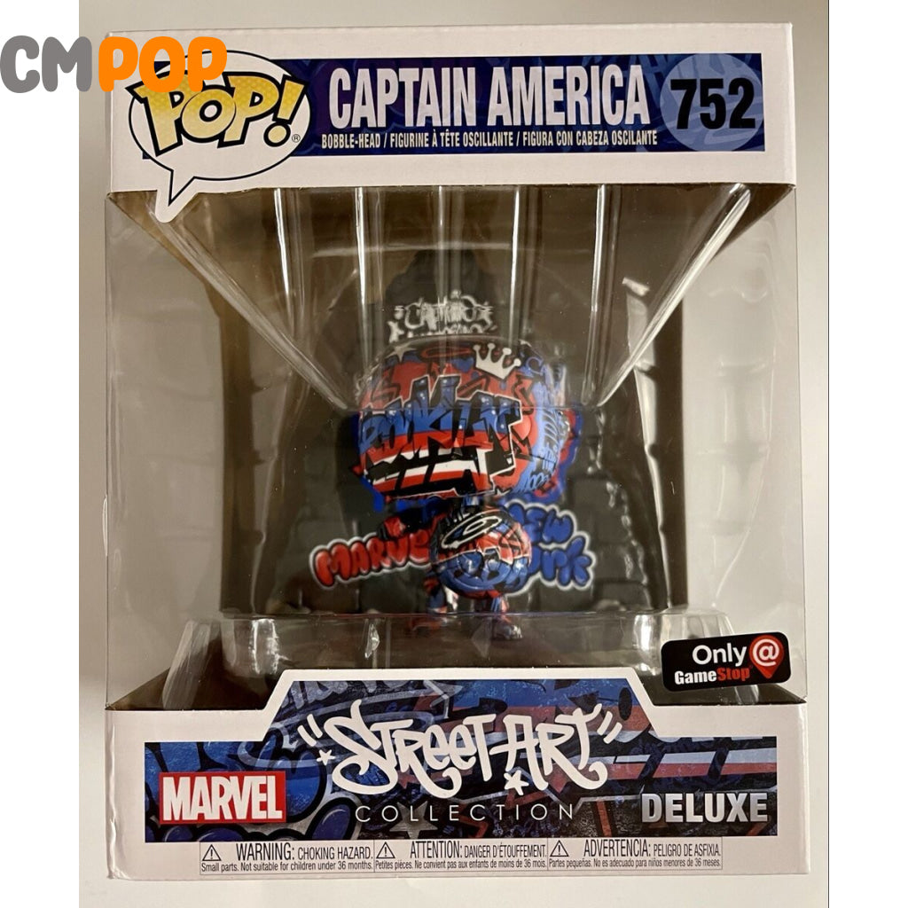 Captain America - #752 Marvel Street Art Collection Deluxe Game Stop Exclusive Funko Pop