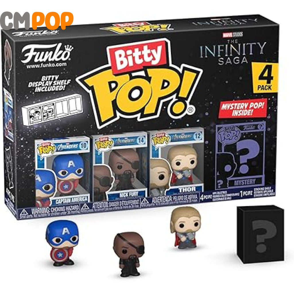 Captain America Bitty Pop! - Funko Marvel 4Pk Pop