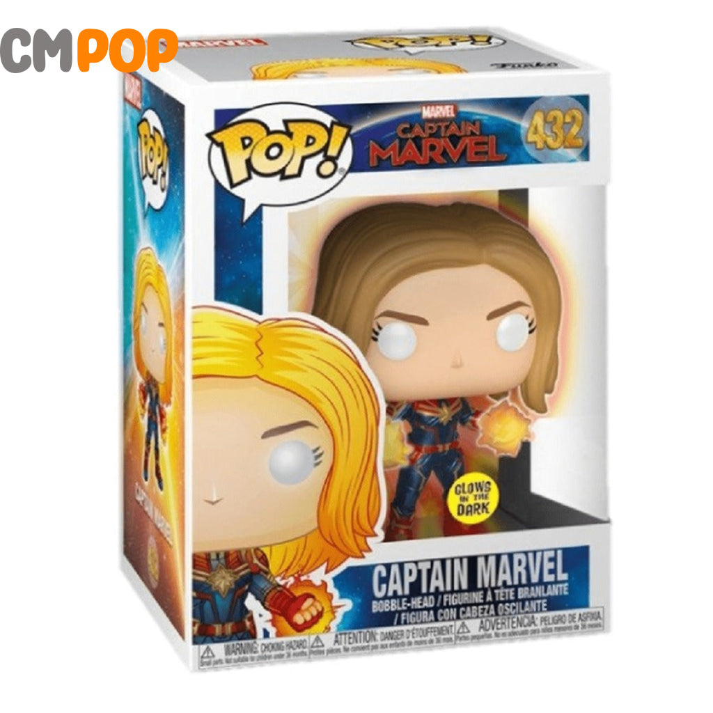 Captain Marvel- #432 - Funko Pop! Marvel Gitd Special Edition Exclusive Pop