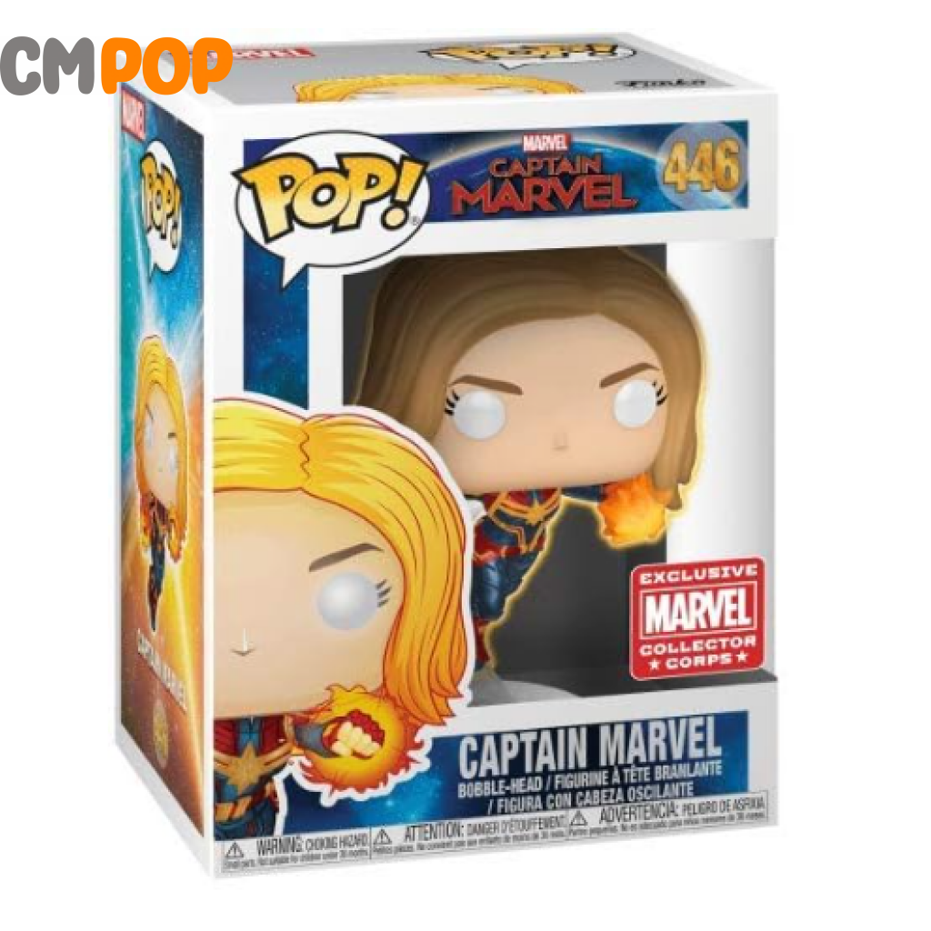 Captain Marvel - #446- Funko Pop! Gitd Mcc Exclusive Pop