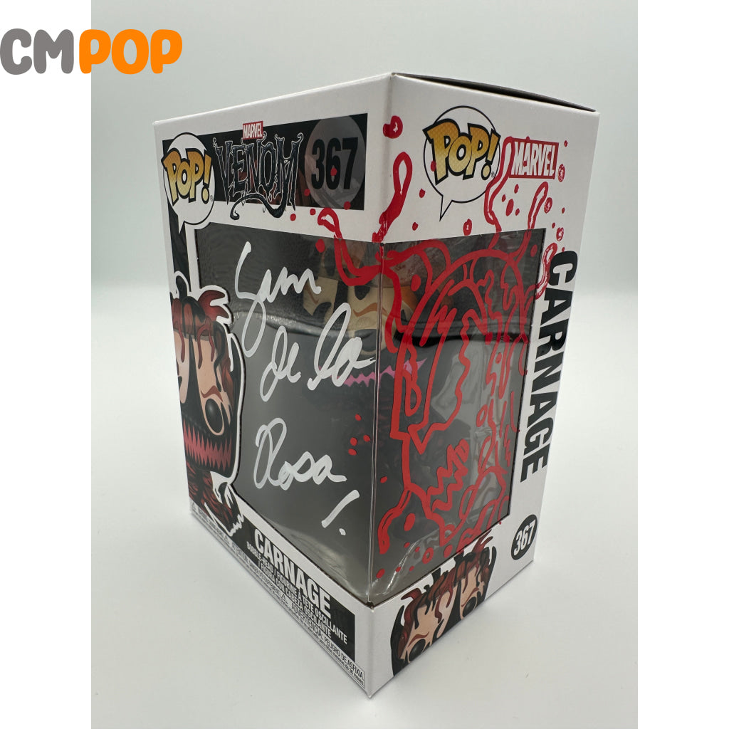 Carnage - #367 Funko Pop! Marvel Venom Signed By Sam De La Rosa Certified Pop