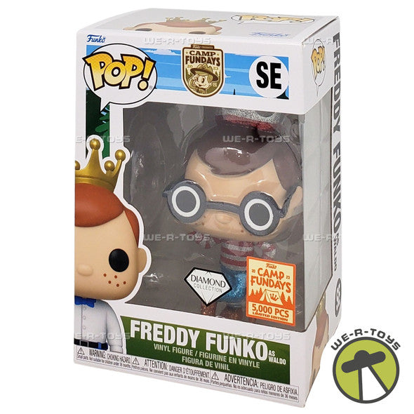 Originals Camp Fundays 2023 Freddy As Waldo Diamond Glitter Funko POP! # SE