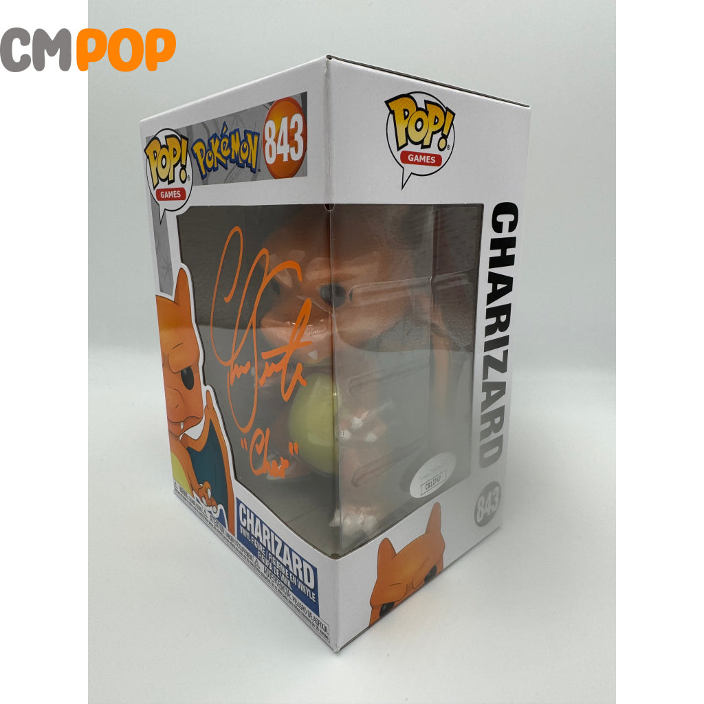 Charizard - #843 Funko Pop! Pokemon -Flocked Signed By Christopher Corey Smith Certified Pop