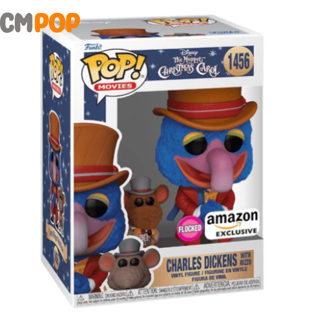Charles Dickens With Rizzo - #1456 Funko Pop! Disney The Muppets Christmas Carol Flocked Amazon