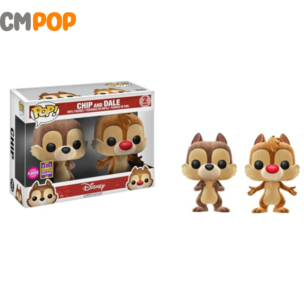 Chip And Dale - Flocked- Disney Funko Pop! 2017 Summer Convention Exclusive Pop