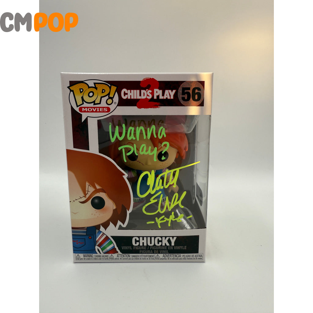 Chucky - #56 - Funko Pop! - Movies - Childs Play 2 - Signed by Christine Elsie - Certified Pop! Funko Pop