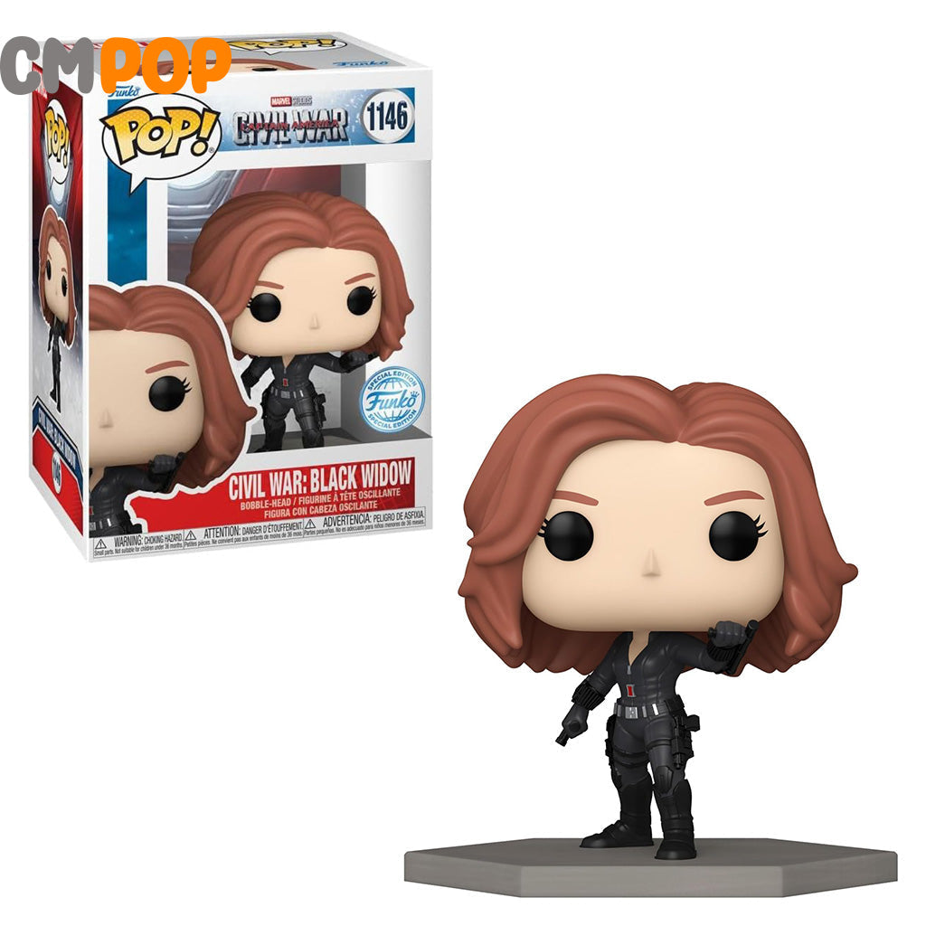Civil War: Black Widow - #1146 - Funko Pop! - Marvel - Civil War Captain America - Funko Special Edition Funko Pop