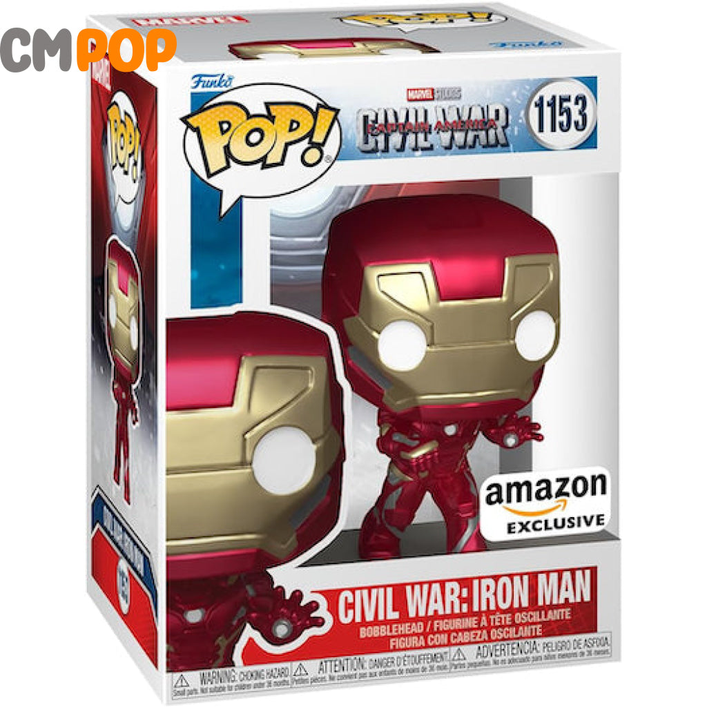 Civil War: Iron Man - #1153 - Funko Pop! - Marvel - Captain America - Civil War - Amazon Exclusive