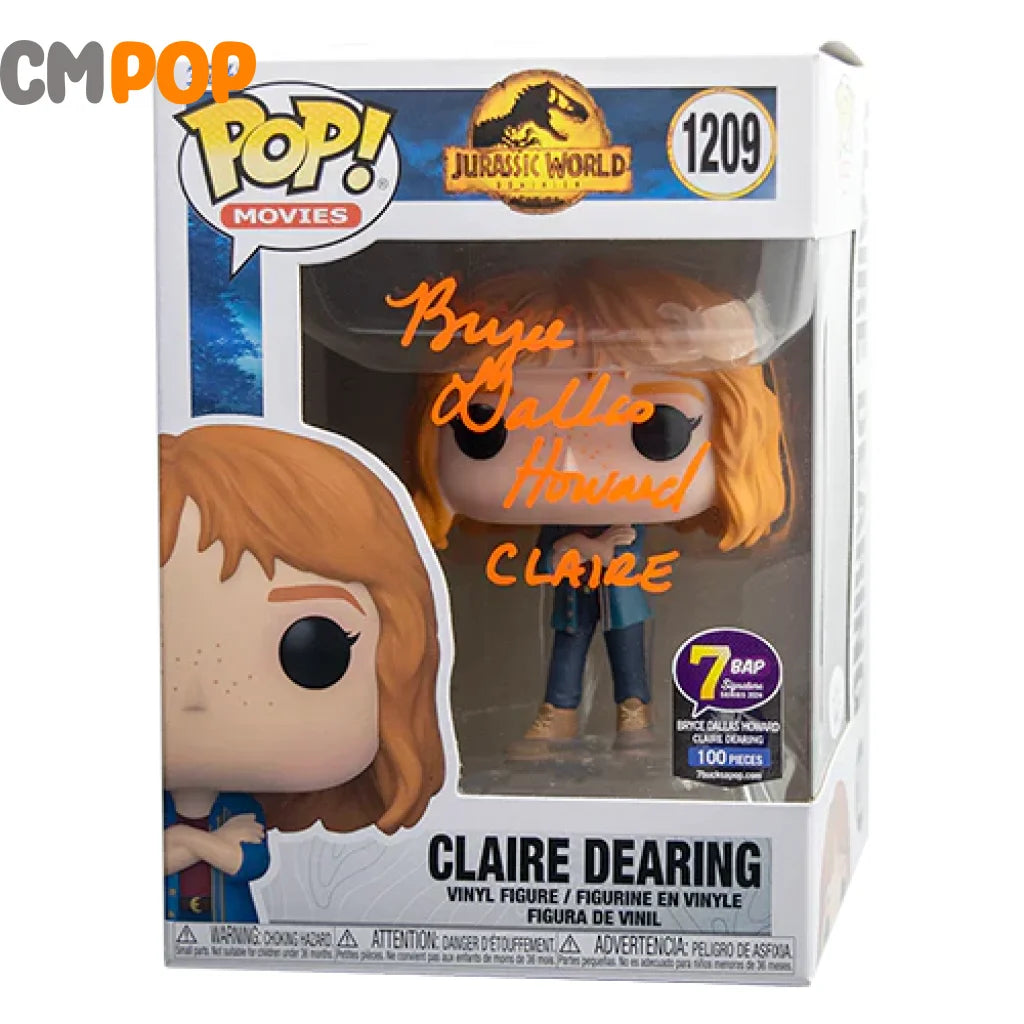Claire Dearing #1209 - Funko Pop! Movies Jurassic World Signed By Bryce Dallas Howard (100 Pcs)