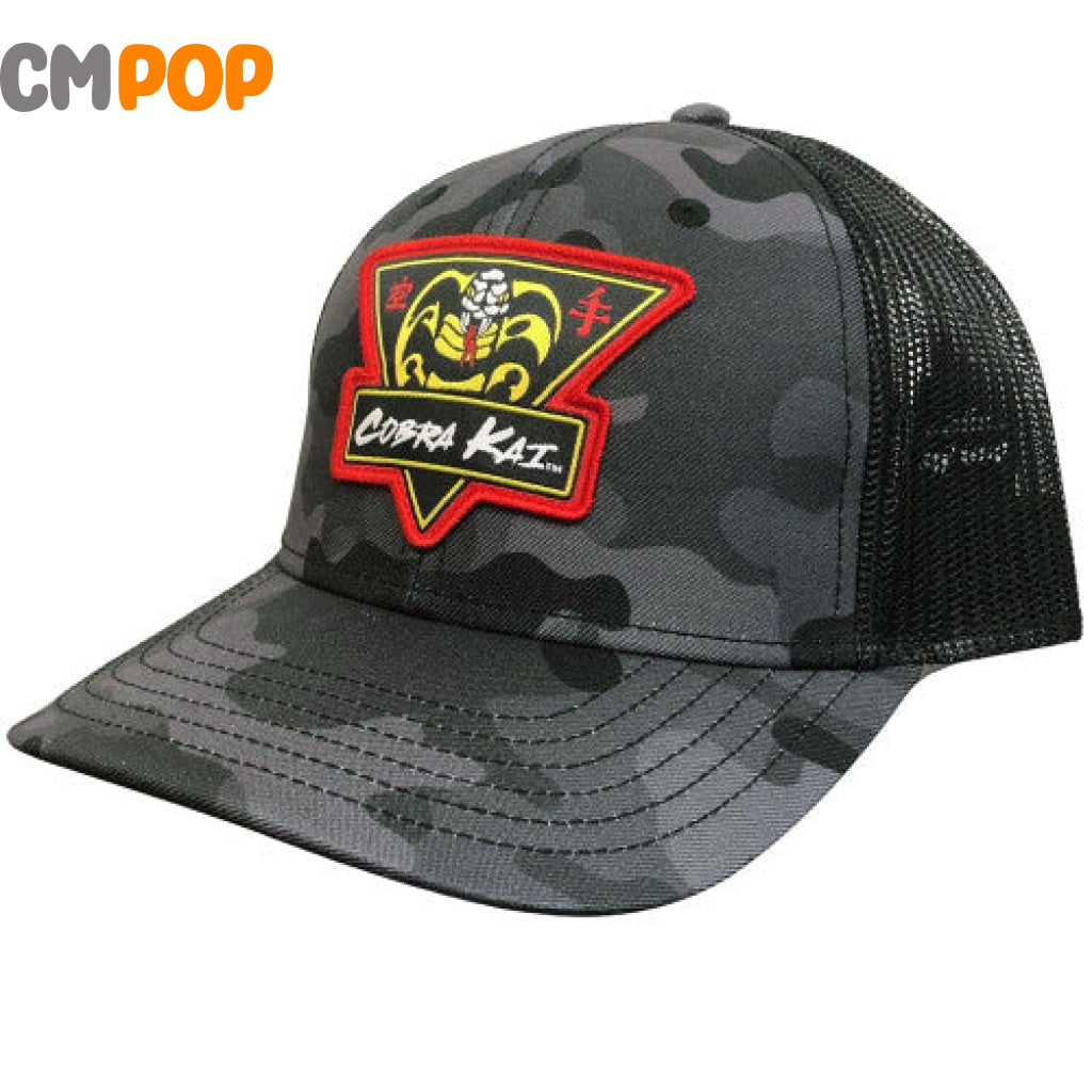 Cobra Kai Camo Mesh Curved Peak Snapback Cap - Size: One Size Caps