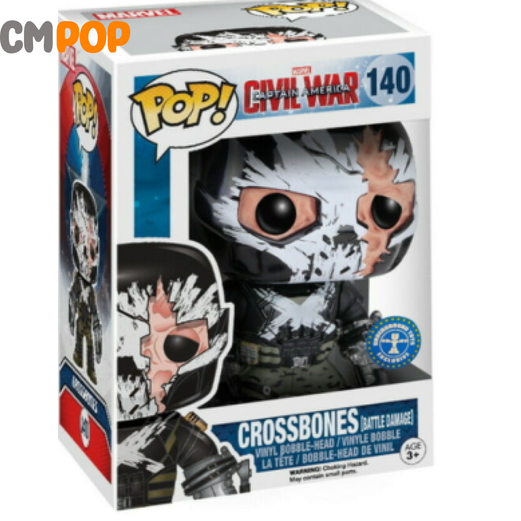 Crossbones (Battle Damage) - #140- Funko Pop! Marvel -Civil War Underground Toys Exclusive Pop