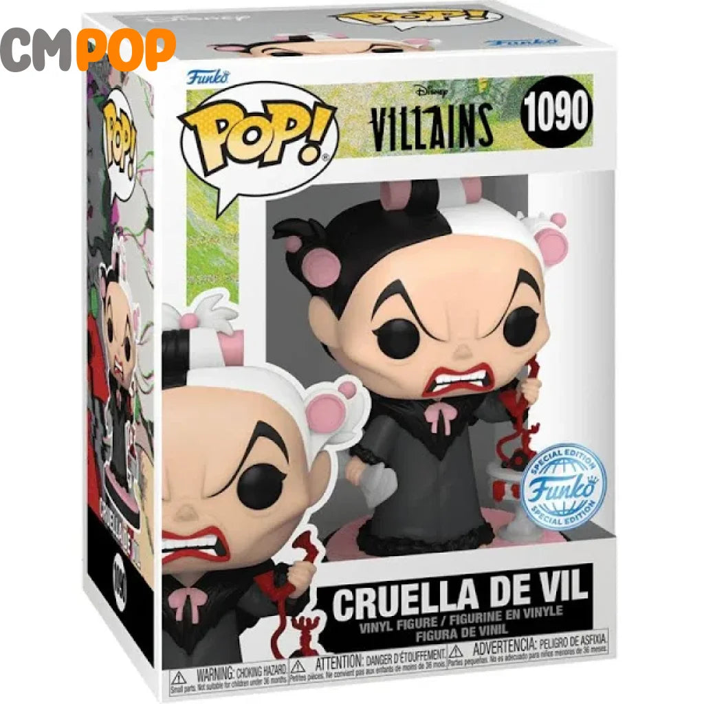 Cruella De Vil- #1090 - Funko Pop! Disney Villains 101 Dalmatians Exclusive Pop