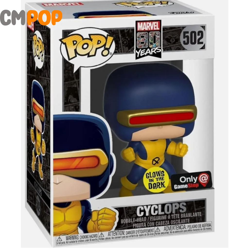 Cyclops - #502 Funko Pop! Marvel 80 Years Gitd -Gamestop Exclusive Pop