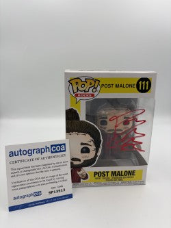Post Malone - #111 - Rocks - Funko - Signed By Post Malone - Certified Autographcoa