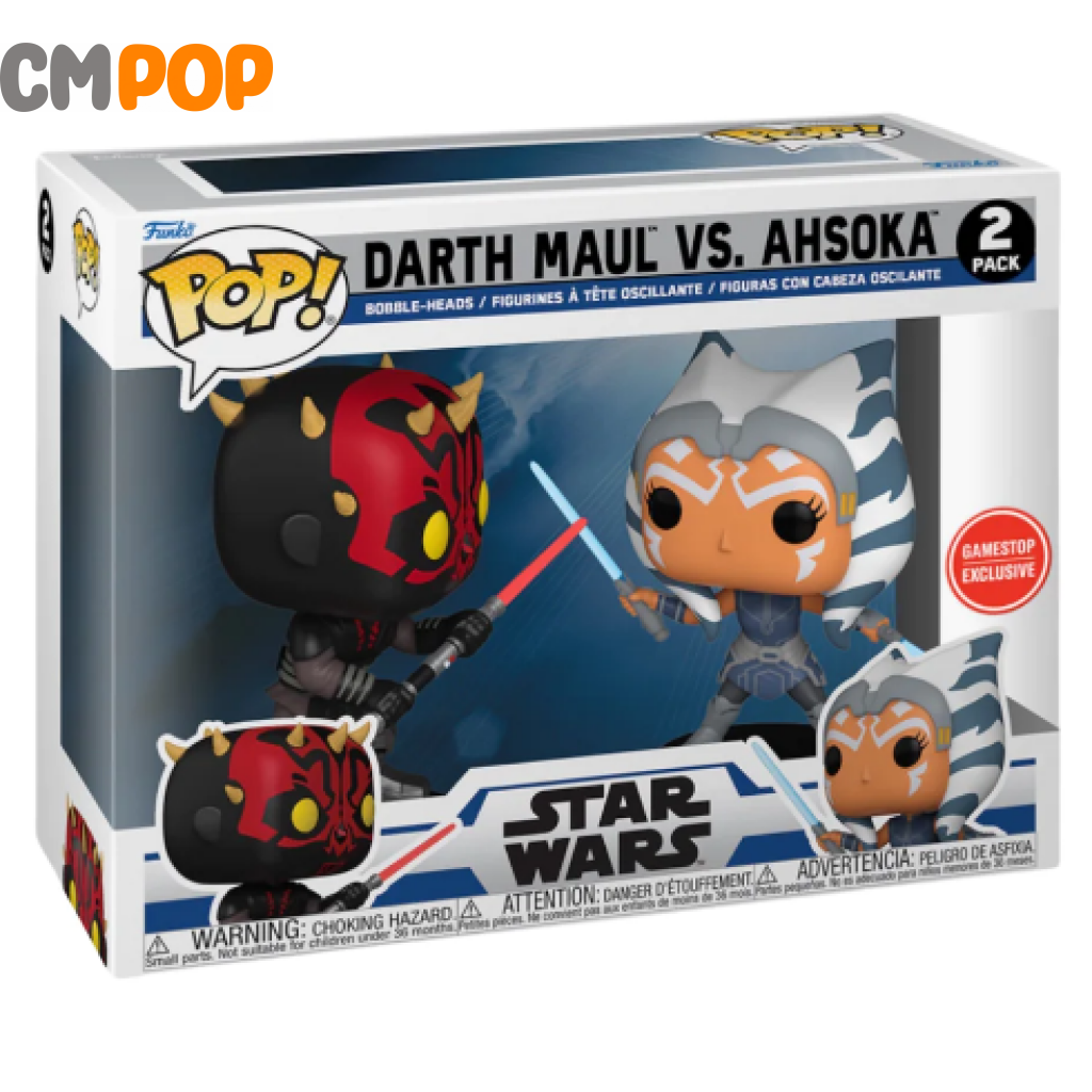 Darth Maul Vs Ahsoka 2 Pack - Funko Pop! Gamestop Exclusive Star Wars Pop
