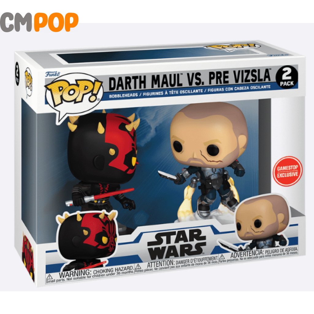 Darth Maul Vs Pre Vizsla - 2 Pack Funko Pop! -Star-Wars Gamestop Exclusive Pop