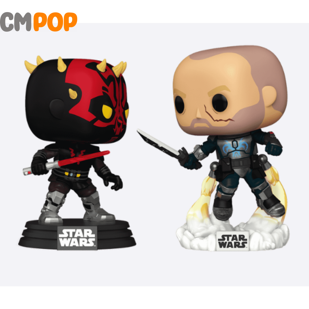 Darth Maul Vs Pre Vizsla - 2 Pack Funko Pop! -Star-Wars Gamestop Exclusive Pop