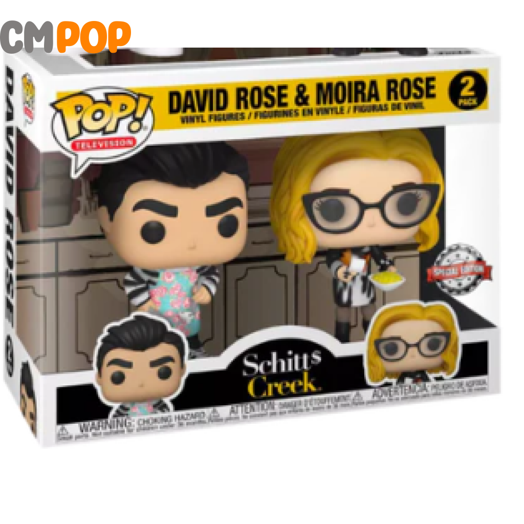 David Rose & Moira - 2 Pack Funko Pop! Schitts Creek Special Edition Exclusive Pop