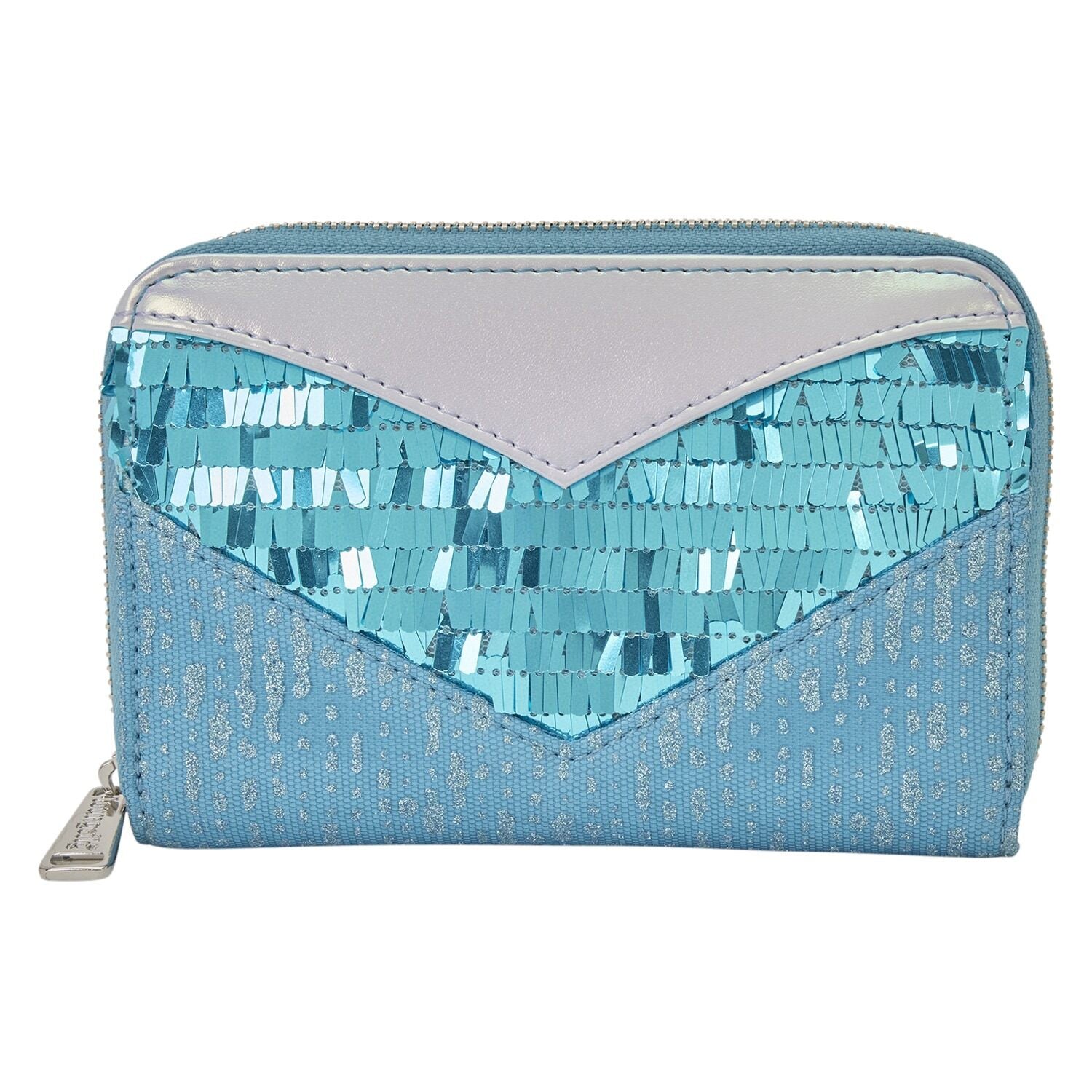 Disney Frozen Elsa Glitter Sequin Zip Around Wallet - Loungefly