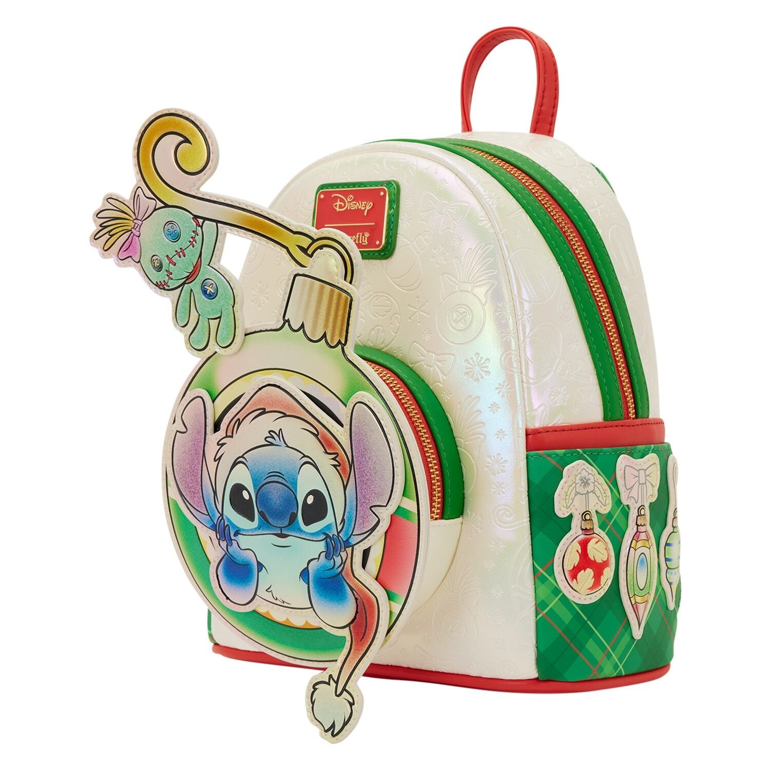 Stitch & Scrump Iridescent Holiday Ornament Mini Backpack – Loungefly
