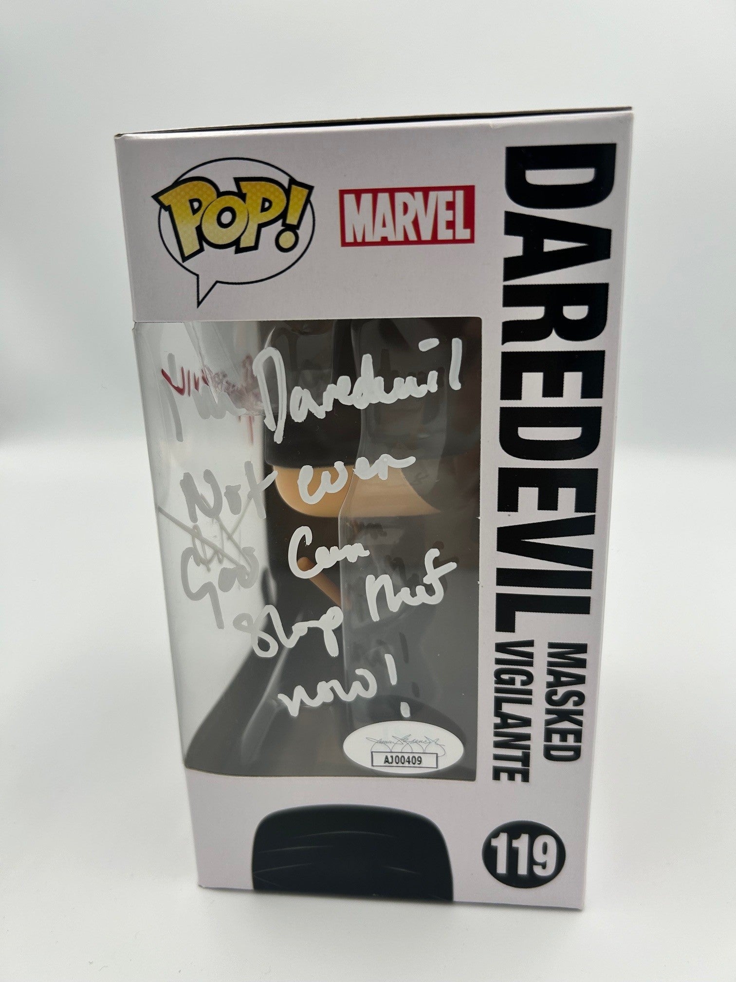 Daredevil (Masked Vigilante) - #119 - Funko Pop! - Signed By  Charlie Cox - Daredevil