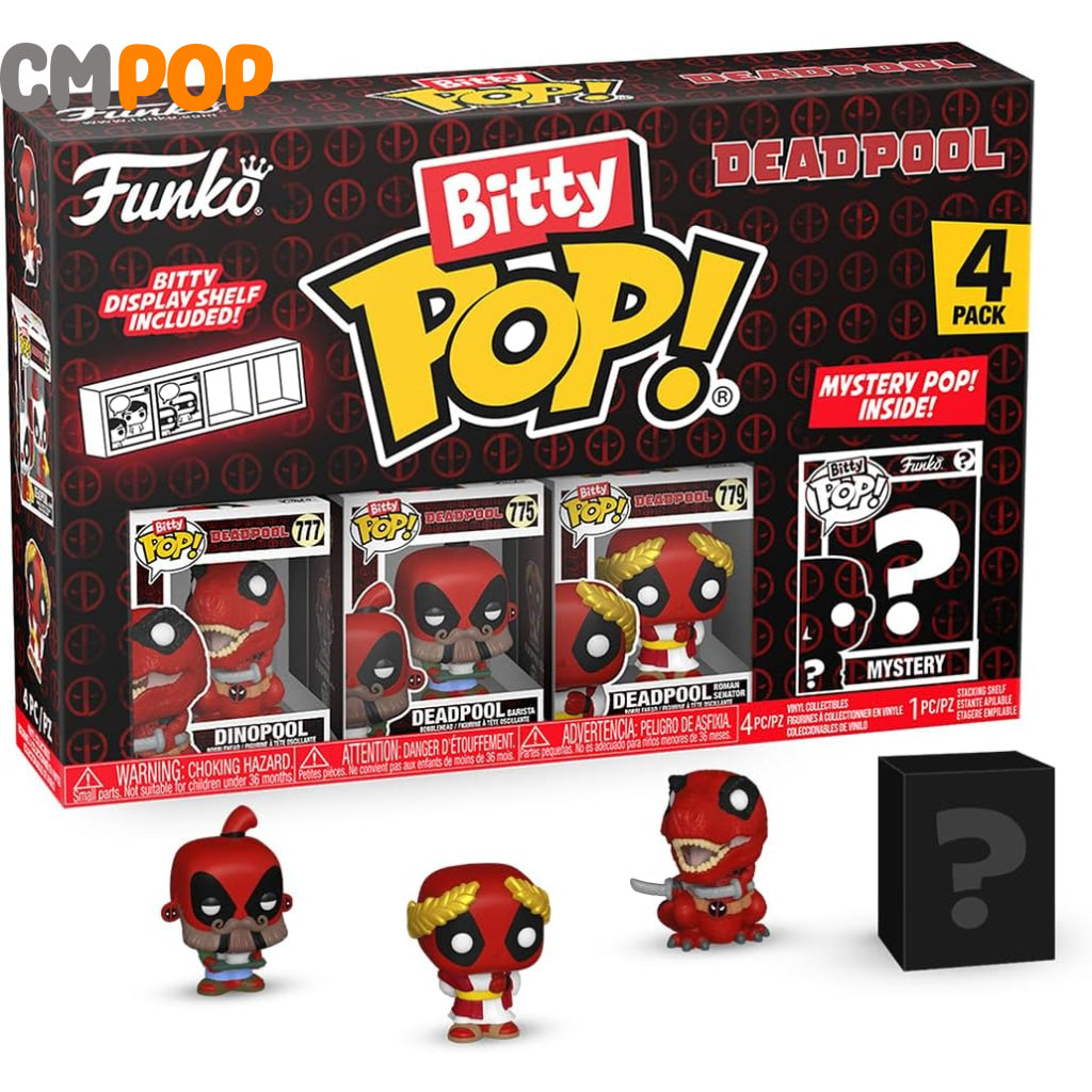 Deadpool- Dinopool 4 Pack - Bitty Funko Pop! - Marvel - Mystery Pop Funko Pop