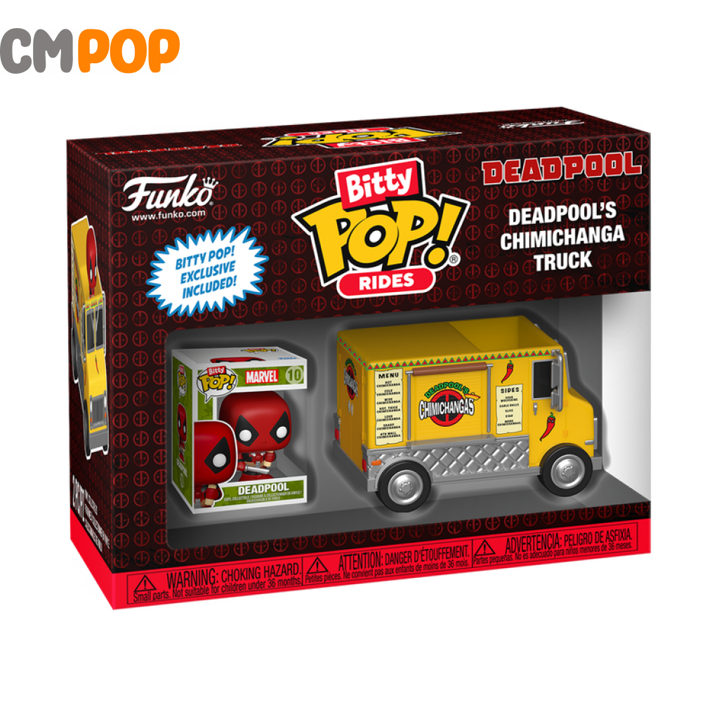 Deadpool With Chimichanga Truck - Bitty Funko Pop! Pop Rides