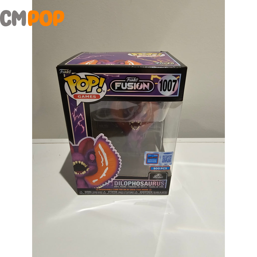 Dilophosarus - #1007 Funko Fusion Jurassic World Le 500 Piece Nycc Con Stickered Exclusive Pop