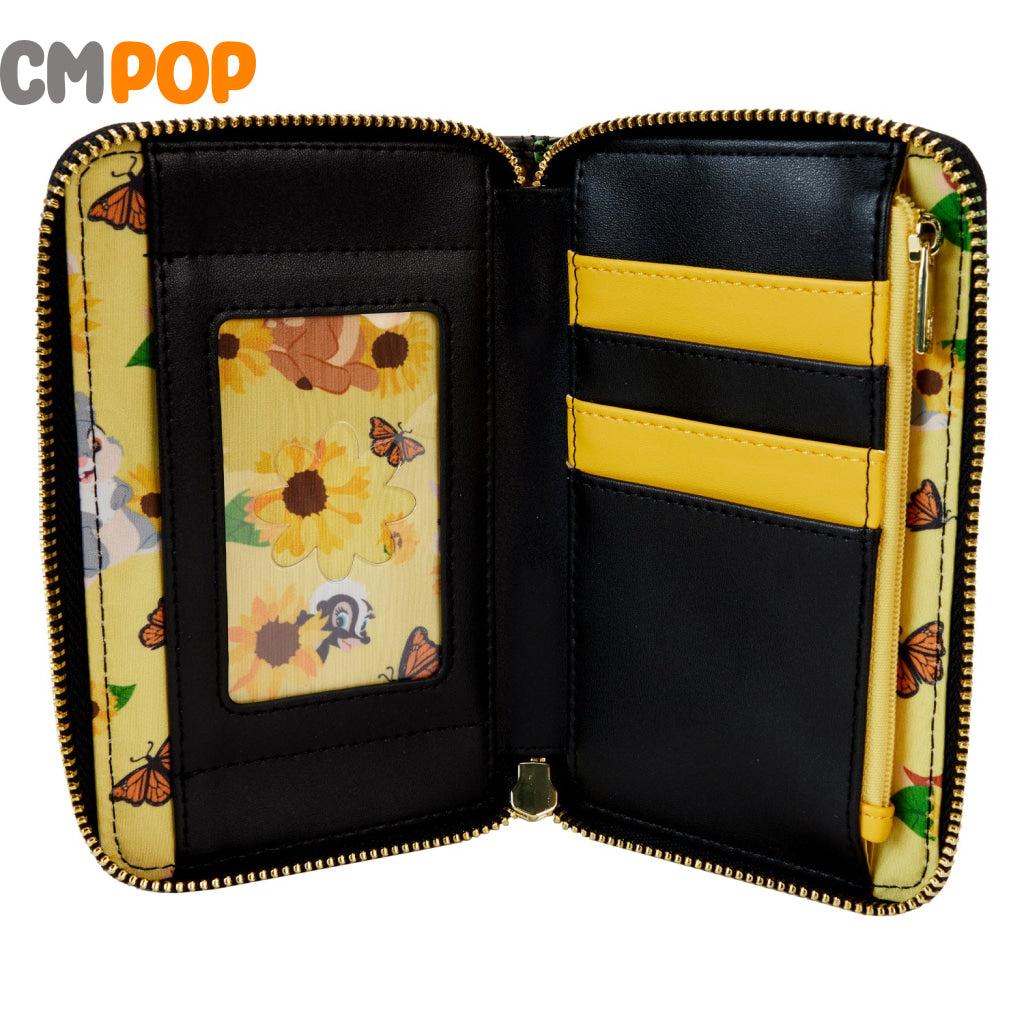 Disney Bambi Sunflower Friends Zip Around Wallet - Loungefly