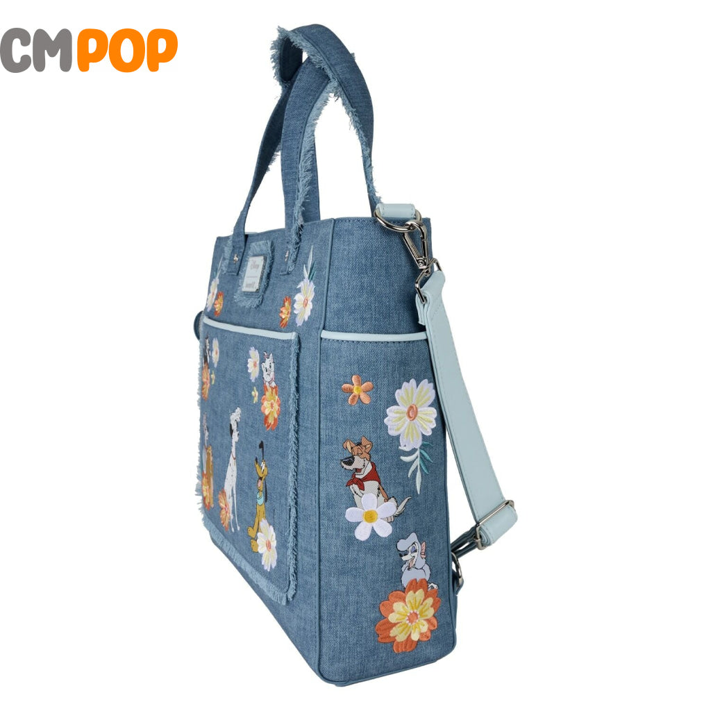 Disney dogs & cats faux denim convertible tote bag - Loungefly Loungefly
