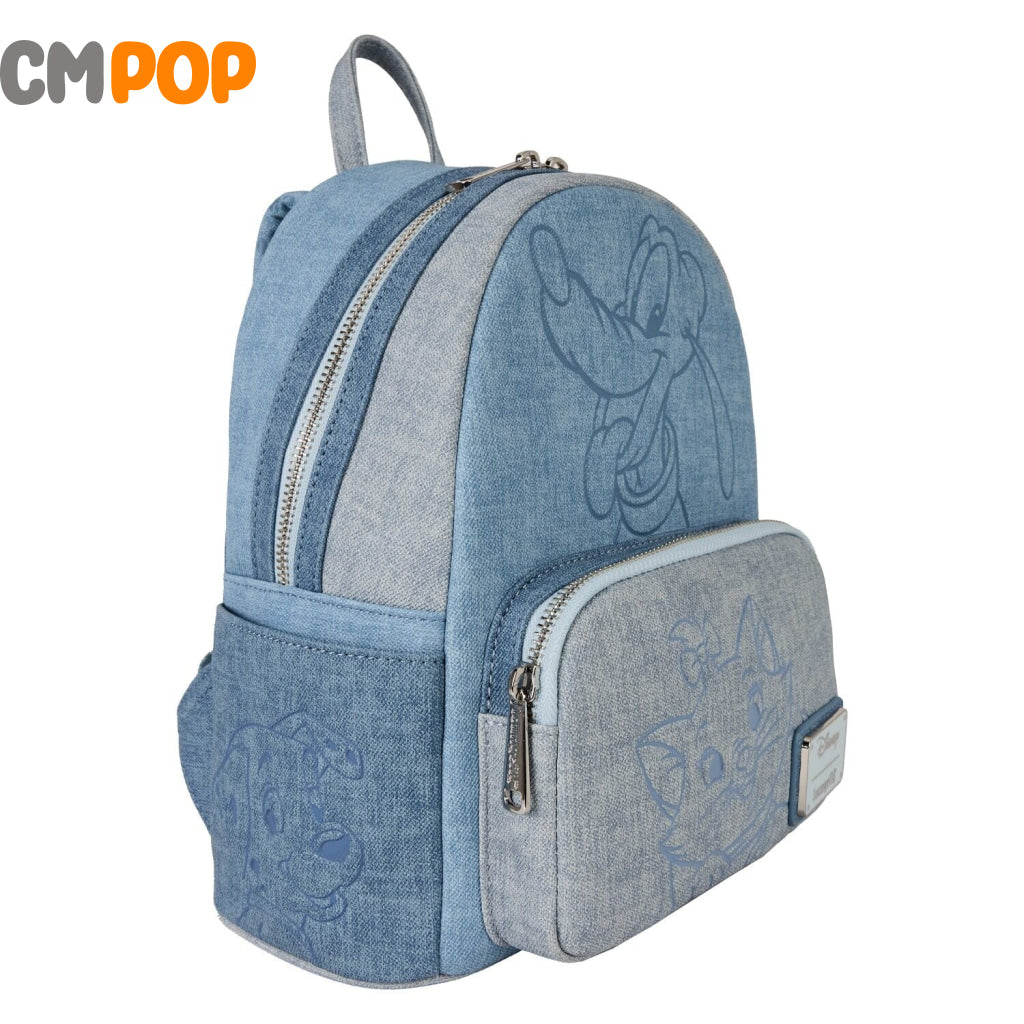 Disney dogs & cats faux denim mini backpack - Loungefly Loungefly