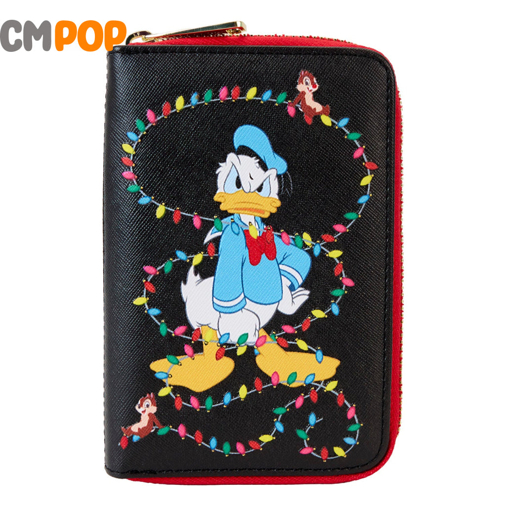 Disney Donald Wrapped In Lights Zip Around Wallet - Loungefly