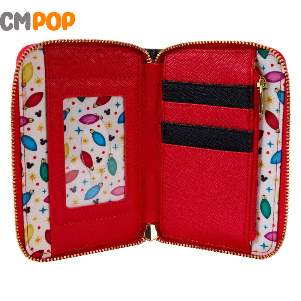 Disney Donald Wrapped In Lights Zip Around Wallet - Loungefly