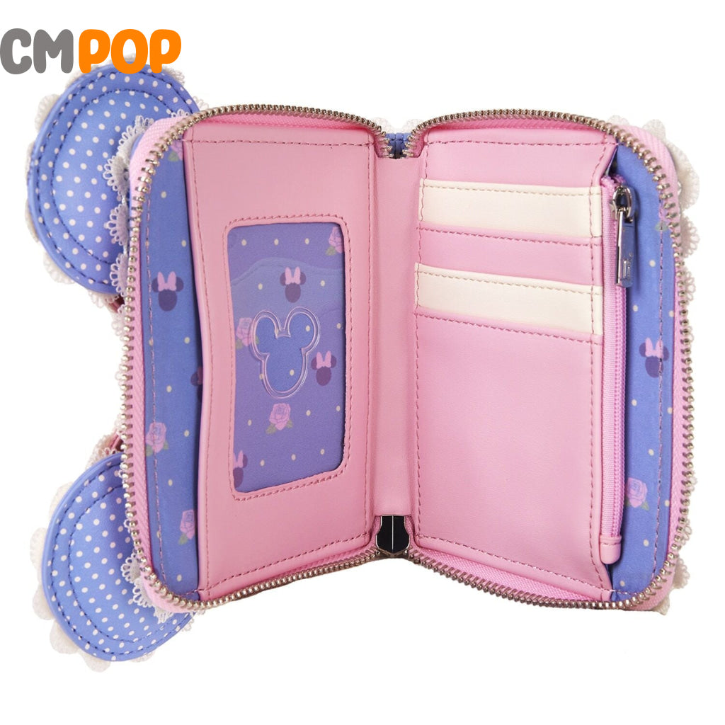 Disney Minnie Floral and Lace Ears Wallet - Loungefly Loungefly