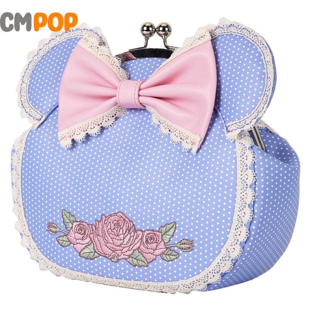 Disney Minnie Floral and Lace Kisslock Crossbody - Loungefly Loungefly