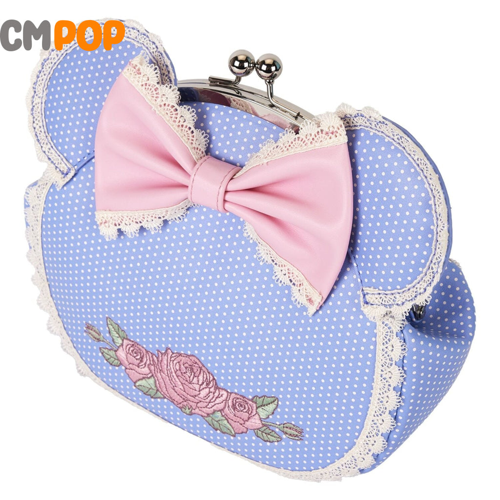 Disney Minnie Floral and Lace Kisslock Crossbody - Loungefly Loungefly
