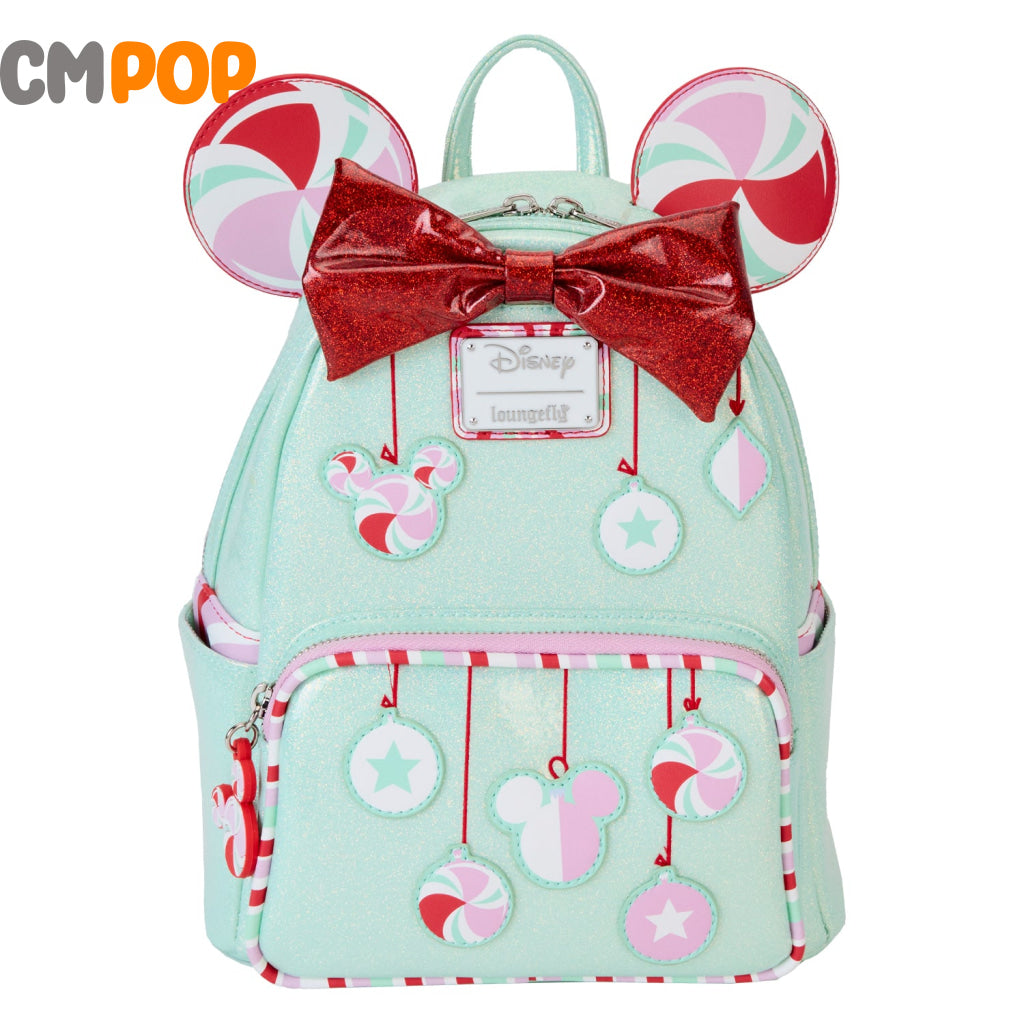 Disney Minnie Holiday Peppermint Ornaments Mini Backpack - Loungefly