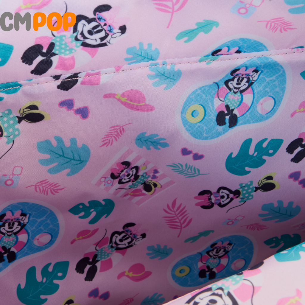 Disney Minnie Mouse Vacation Style Tote Bag With Coin - Loungefly