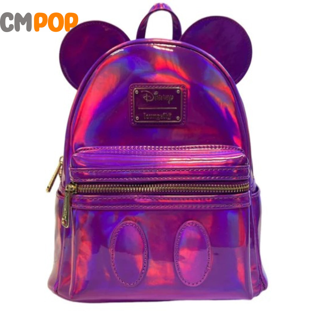 Disney Oil Purple Slick Mickey Mouse Mini Backpack - Loungefly