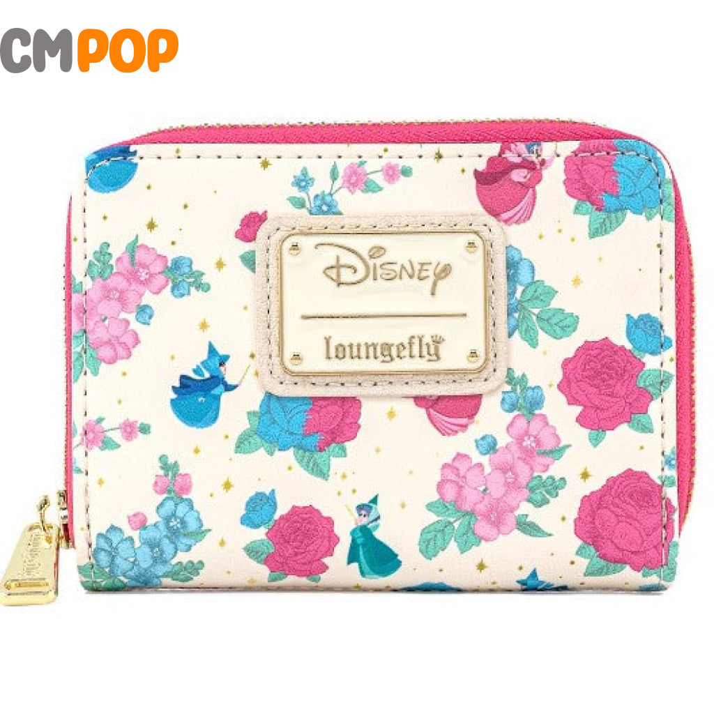 Disney Sleeping Beauty Floral Fairy Godmother Zip Around Wallet - Loungefly