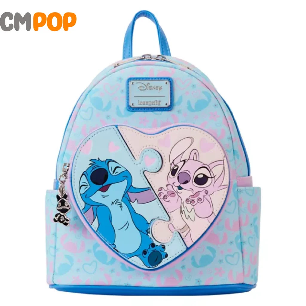 Disney Stitch And Angel Puzzle Mini Backpack - Loungefly