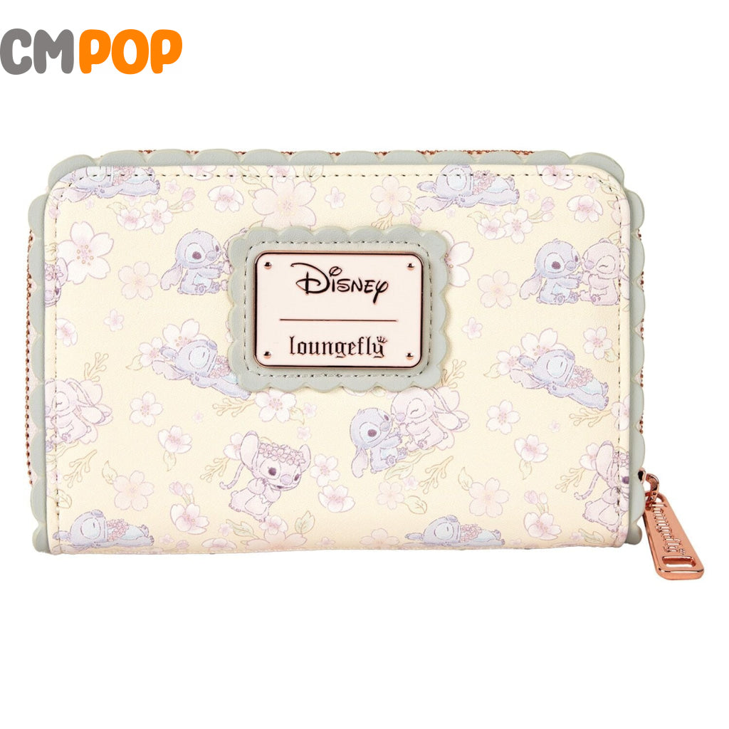 Disney Stitch Cherry Blossom Zip Around Wallet - Loungefly Loungefly