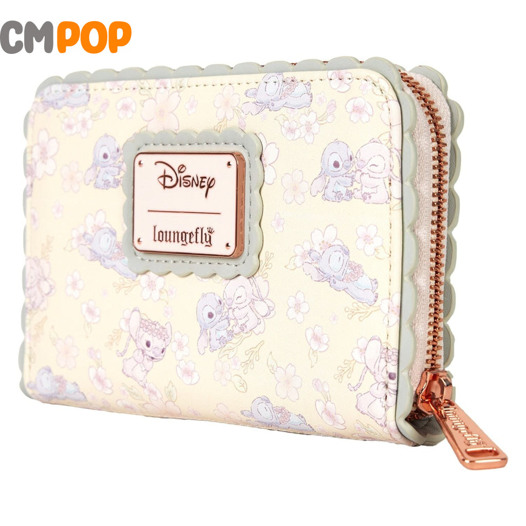 Disney Stitch Cherry Blossom Zip Around Wallet - Loungefly Loungefly
