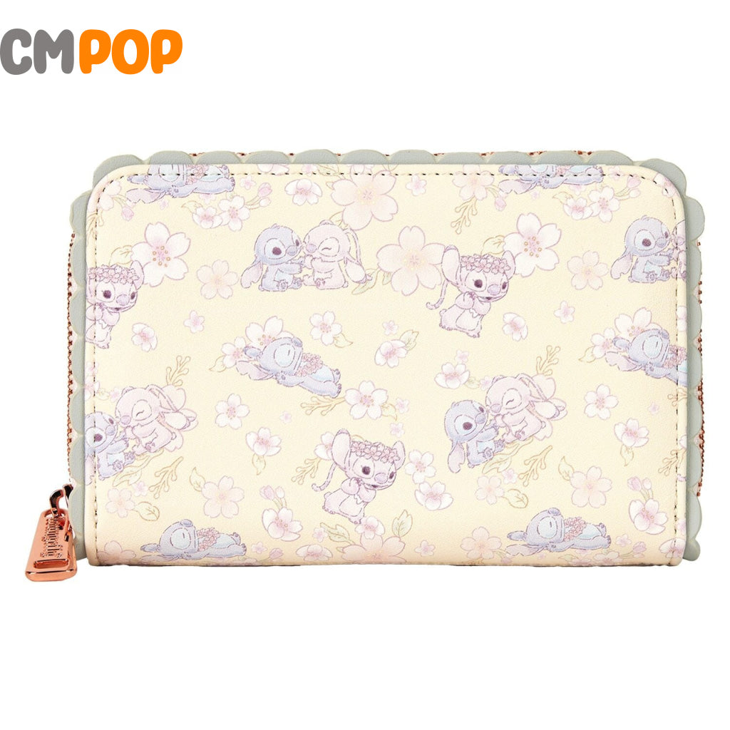 Disney Stitch Cherry Blossom Zip Around Wallet - Loungefly Loungefly
